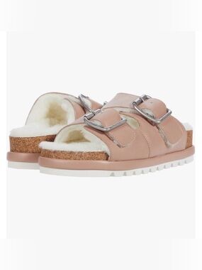 NWT J/SLIDES LYNX Rose Leather Sandal